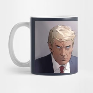 Trump Anime Cartoon Mugshot Mug